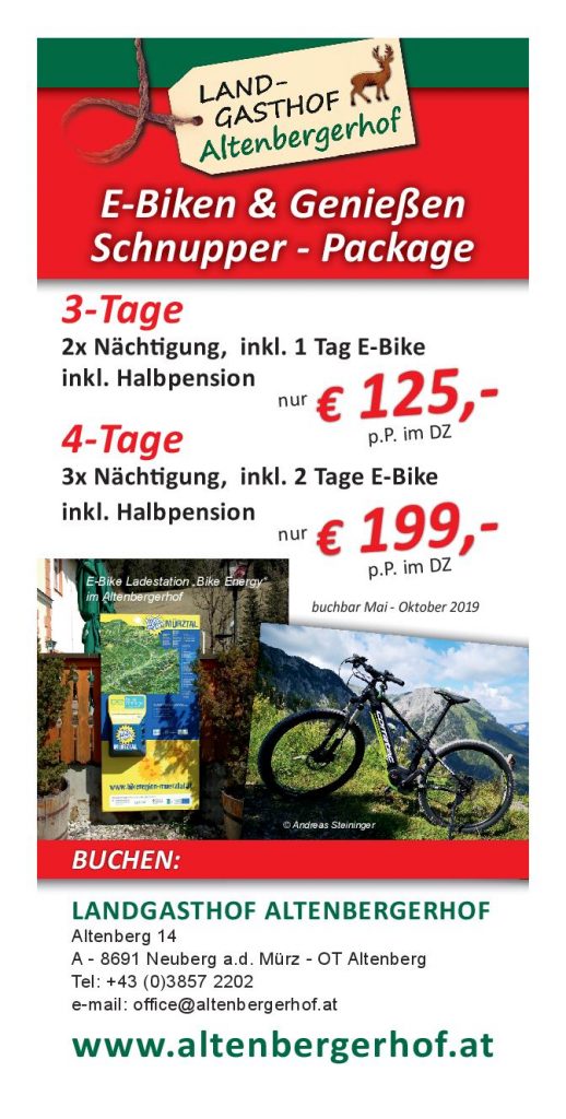 E-Bike Verleih Altenbergerhof